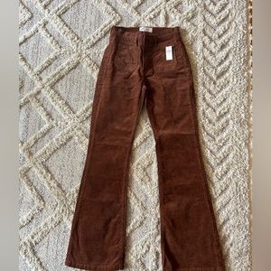 Gap brown corduroy flare pants